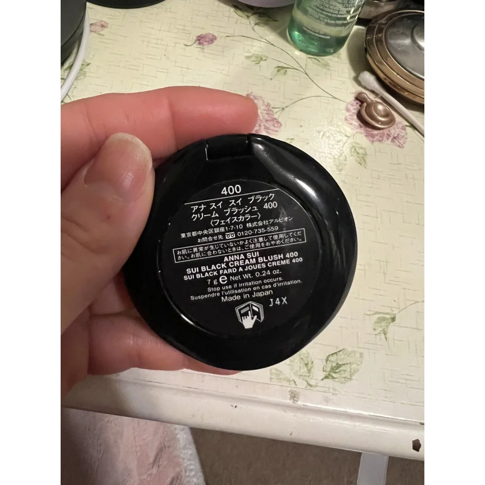 Anna Sui Black Cream Blush Magical Black to Blooming Rose Japan Try One Time